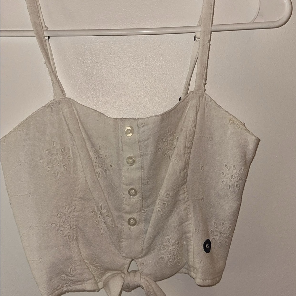 Hollister Button-Front Women's Cropped Top